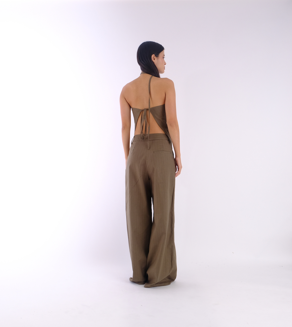 DIANA PANTS KHAKIsaltandpeppperjeans_salt_saltandpepper_diana_ecru_khaki_stripped_wide_trousers_bottoms_greekdesigners_fashion_style_ootd_