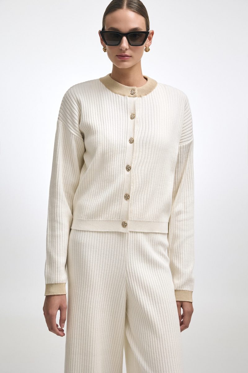 Roxanne Knitted Cardigan Off White