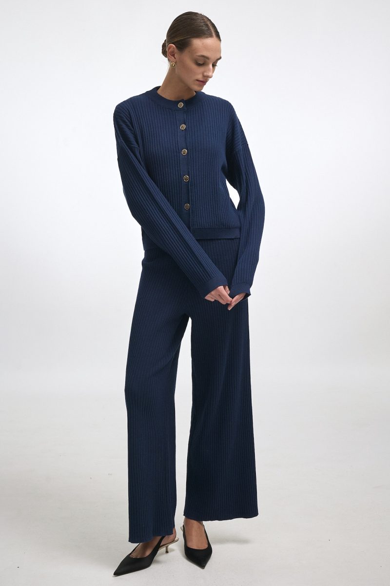 Roxanne Knit Trousers Blue
