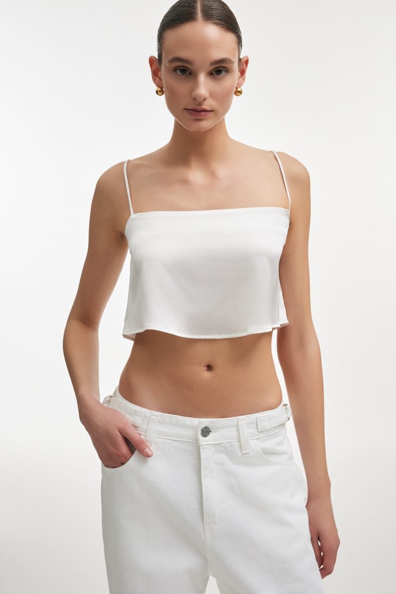 Naia Crop Top White