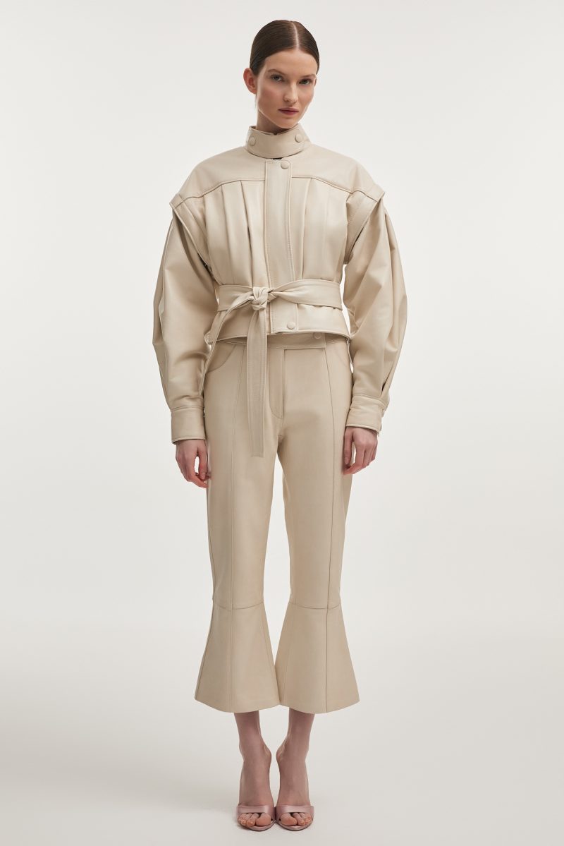 Tempest Leather Jacket Off White