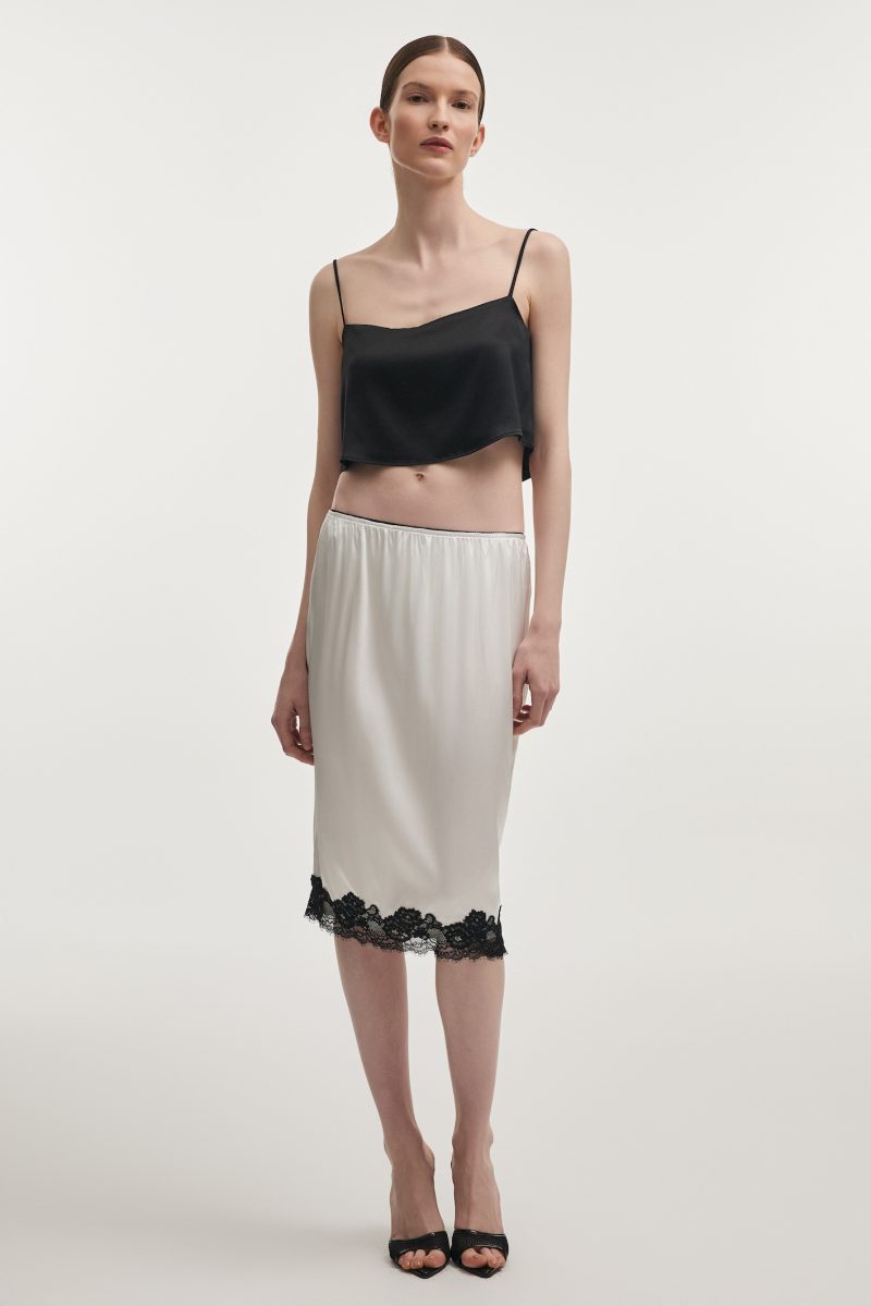 Naia Midi Skirt White