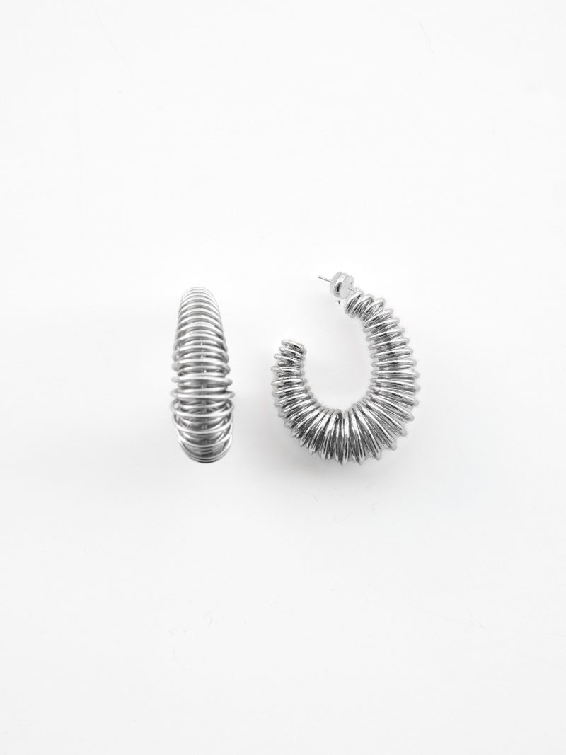 Whirl Earrings Silver
