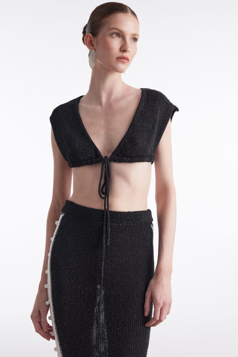 Voyage Knitted Top Black